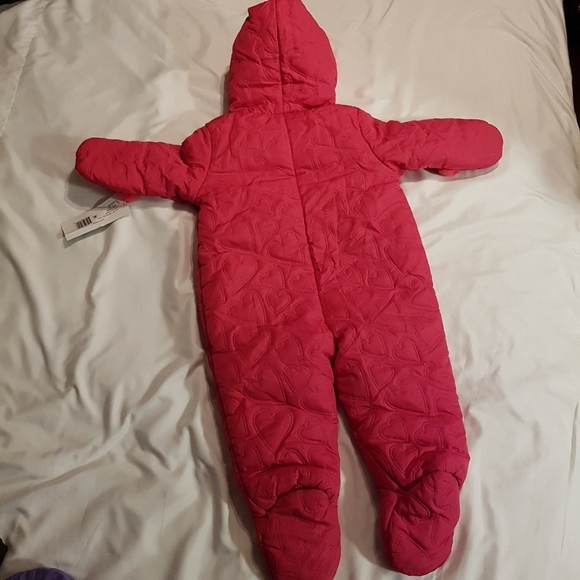 Rothchild girls size 12 months bright pink snowsuit NWT - Picture 7 of 8